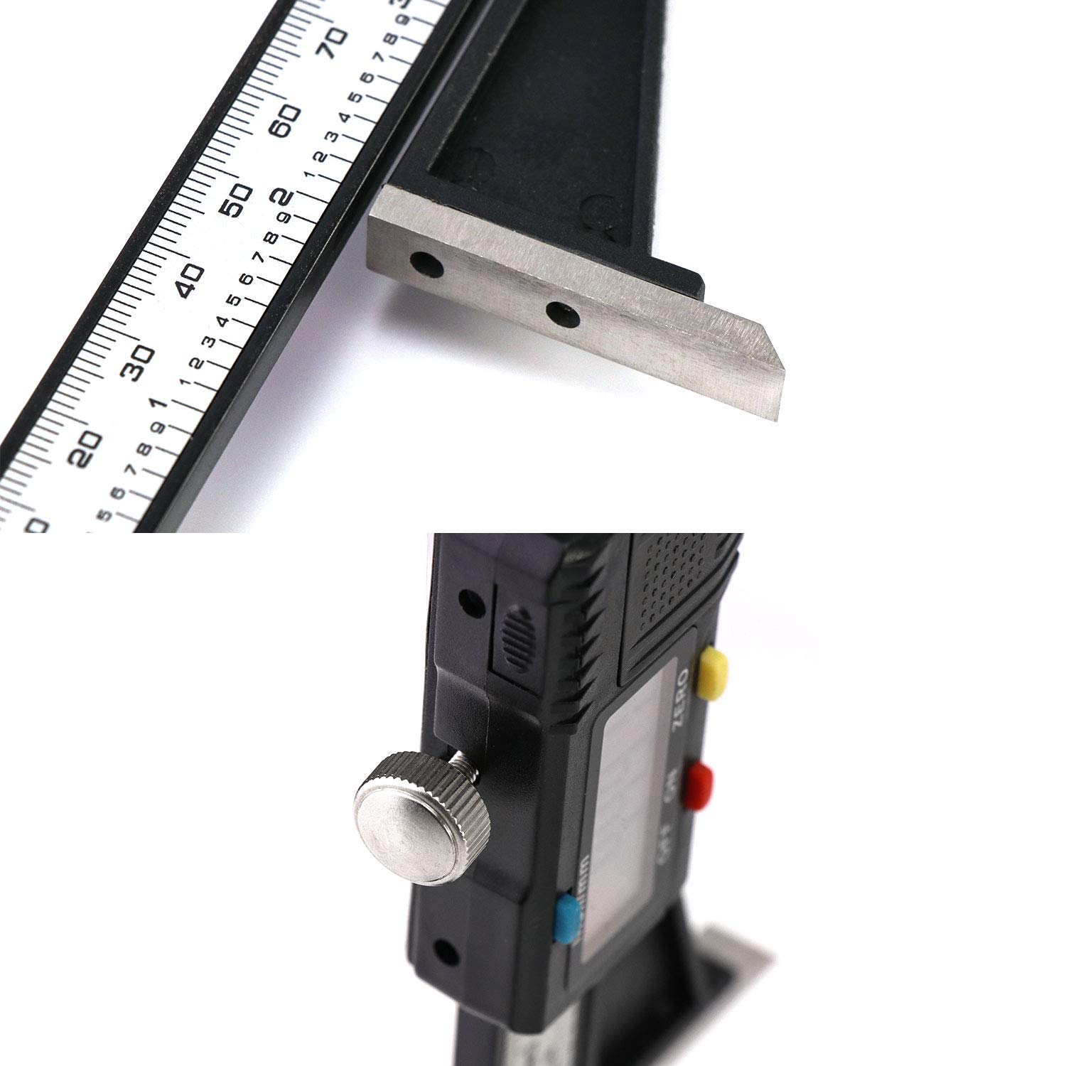 QWORK Height Gauge, 0-150mm Digital Display Height Aperture Caliper Gauge Measuring Tools with Magnetic Self Standing Feet Base