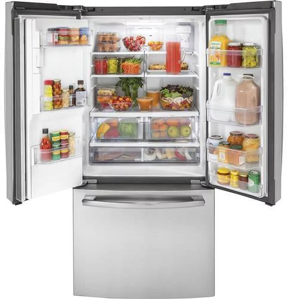 "GE GYE18JSLSS 33"""" Counter Depth Side by Side Refrigerator with 17.5 cu. ft."