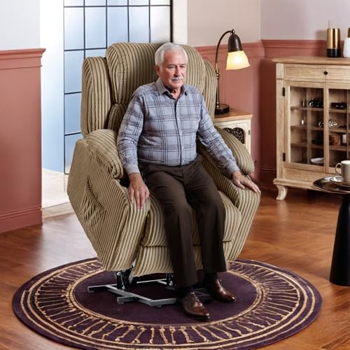 FLEXISPOT XL31 Power Lift Recliner Chair for Elderly, Electric Lift Chair with Massage & Heat, PU Leather Reclining Sofa w/Cup Holders