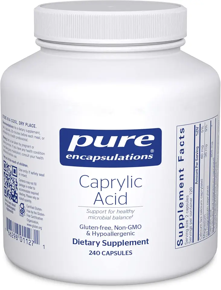 Pure Encapsulations Caprylic Acid | Supplement for Gut and Digestive Health, GI Balance, Gastrointestinal Support