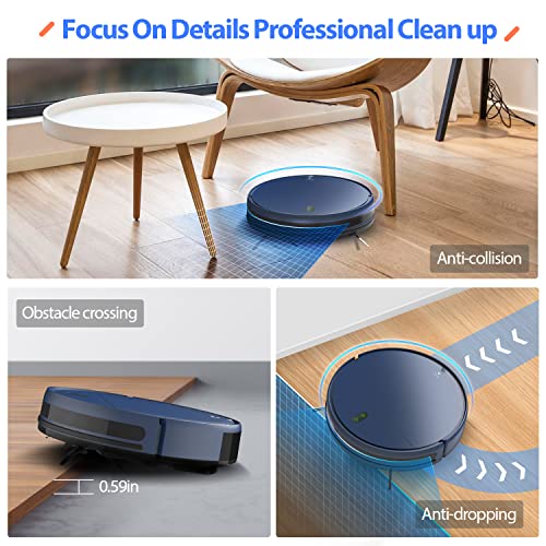ZCWA Robot Vacuum, Robot Vacuum Cleaner with WiFi/APP/Alexa, Automatic Self-Charging, Robot Vacuum and Mop Combo Perfect for Carpet