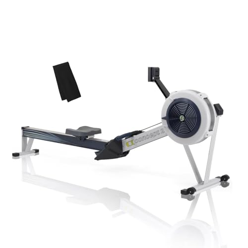 Concept2 RowErg Model D Indoor Rowing Machine with PM5 Monitor, Device Holder, Adjustable Air Resistance, Easy Storage (Gray)