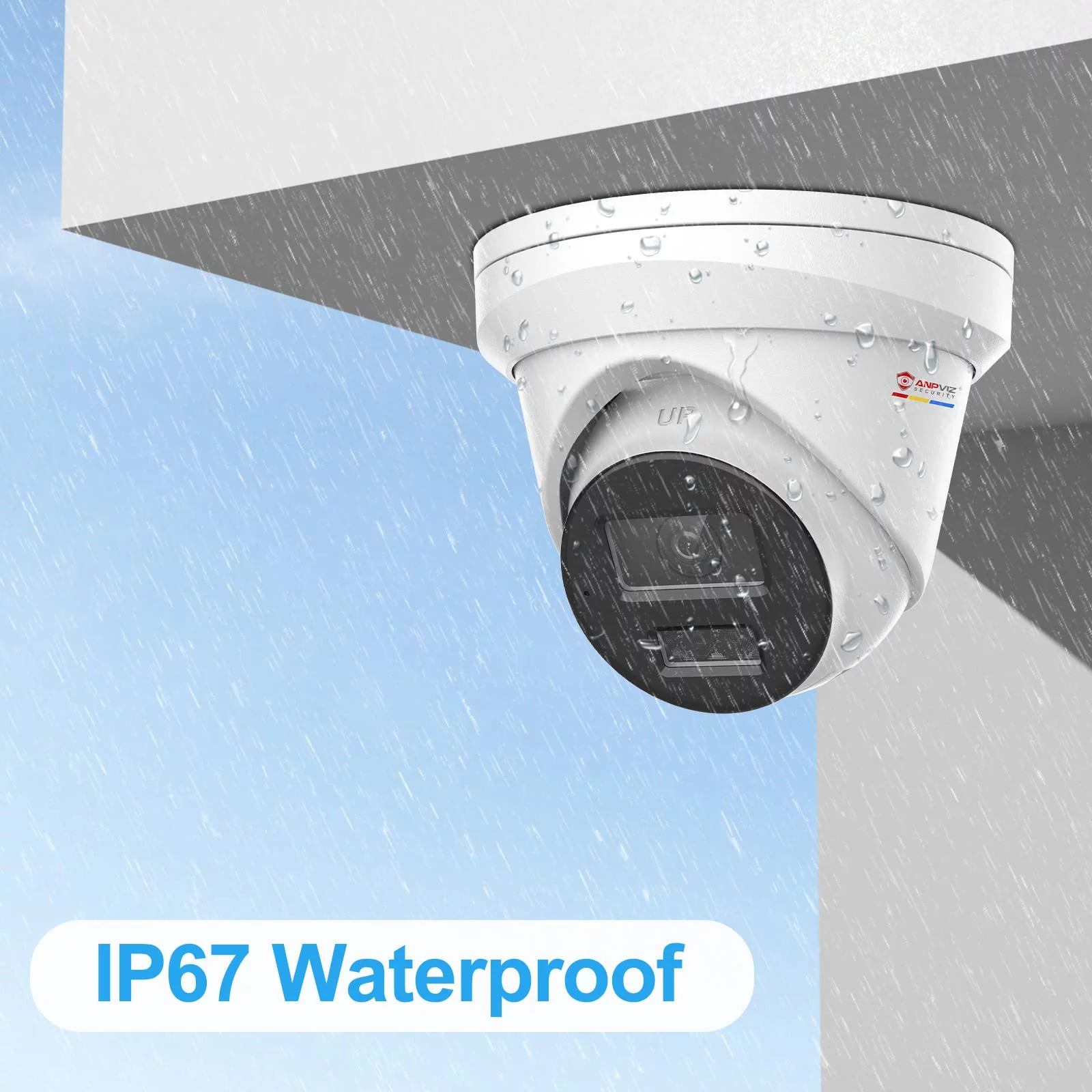 Anpviz 8CH 4K PoE Home Security Camera System, 8MP H.265+ NVR AI CCTV System and 4PCS 4K IP Bullet Camera With 2TB HDD, Human Vehicle Detection