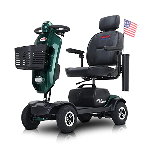 Enhanced Electric Mobility Scooter for Adults and Seniors - 300 lbs Max Weight, 4-Wheel Powered Mobility Scooters Wheelchair Device for Travel