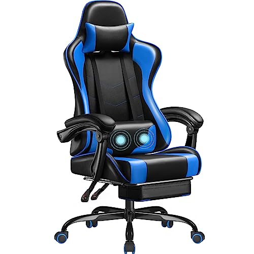 Homall Gaming Chair, Video Game Chair with Footrest and Massage Lumbar Support