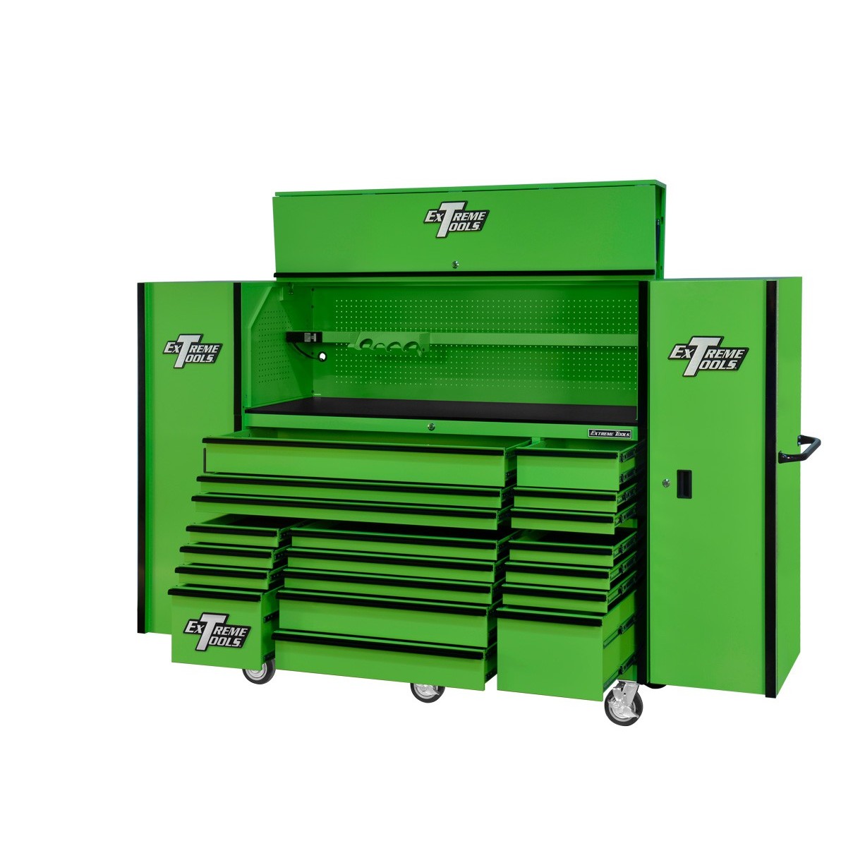 Extreme Tools 72 x 25 19 Drawers Roller, Hutch & 2 Side Lockers Combo