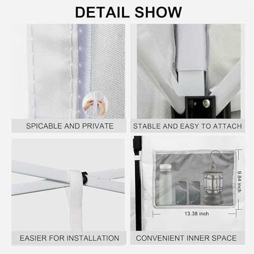 SANWAY 10x10 Pop Up Canopy Tent with Sidewalls x 4 &ndash; Easy Setup Canopy Tent, Waterproof, UV-Resistant