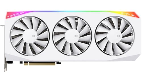 XFX Swift AMD Radeon RX 9060 XT OC White Gaming Edition with 8GB GDDR6 HDMI 2xDP, AMD RDNA 4 RX 9060XT RX-96TSW8GWQ