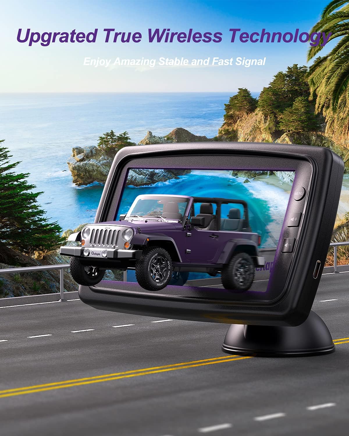 eRapta Battery Wireless Backup Camera System Kit, Upgraded True Wireless Car Camera with Stable Digital Singal