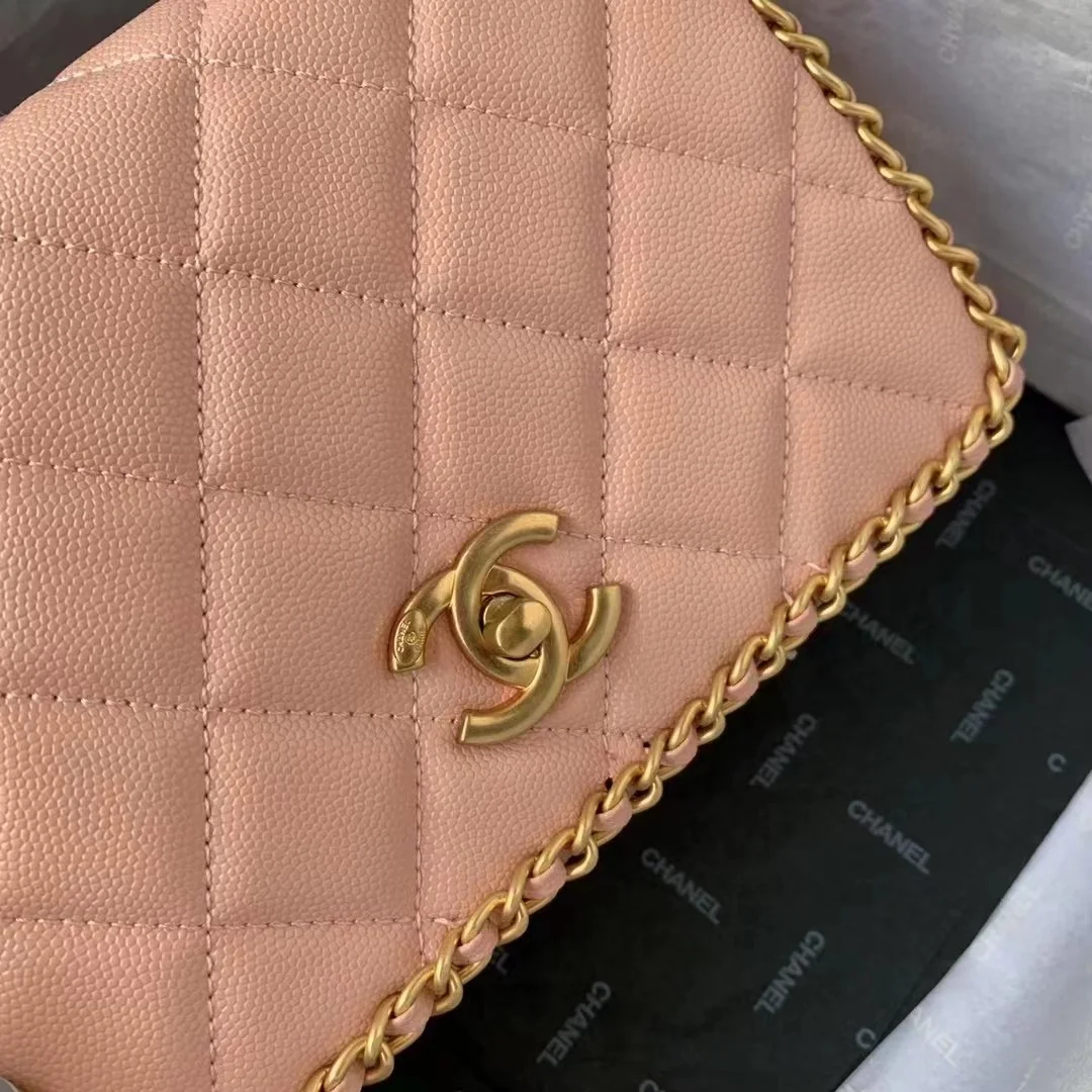 Chanel Flapbag With Chain Light Pink For Women, Women&rsquo;s Bags 8.3in/21cm