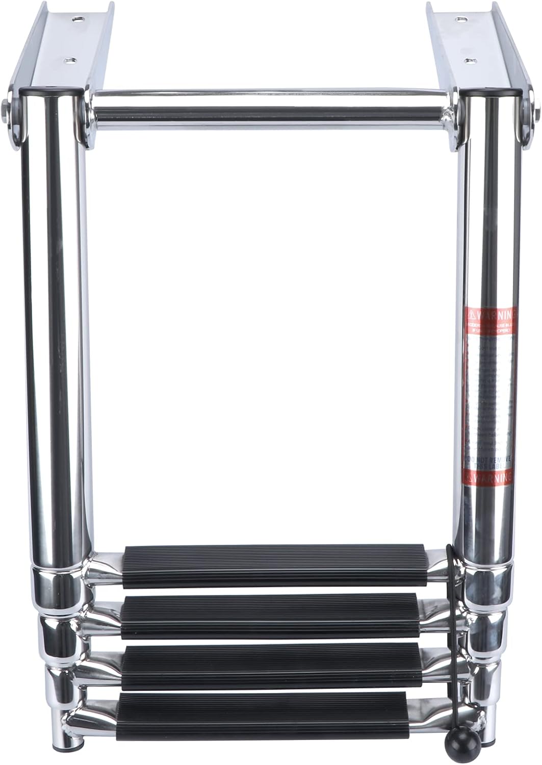 Folding 4 Step Boat Ladder Heavy Duty Stainless Steel Telescoping Boat Ladder Marine Ladder for Fishing Boat Pack of 2