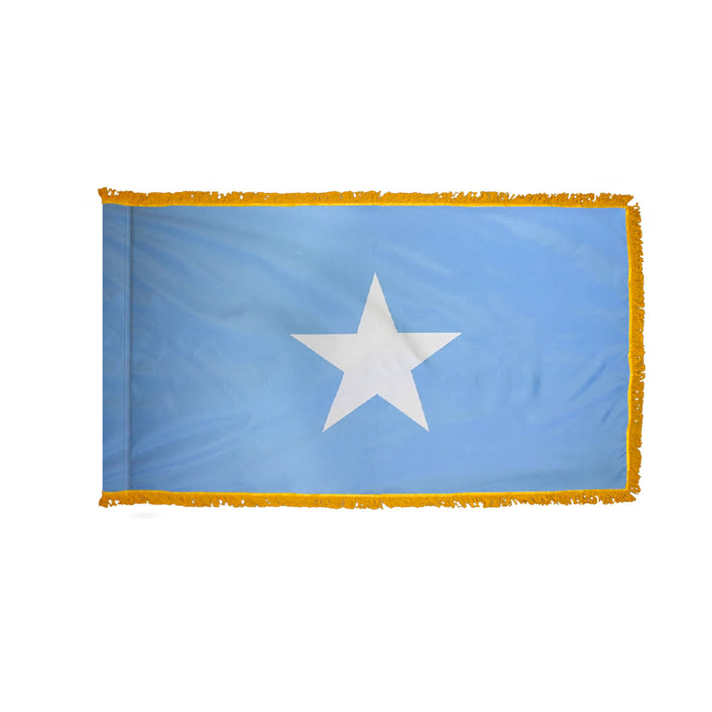 4ft. x 6ft. Somalia Flag with Side Pole Sleeve and Fringe by US Flag Supply