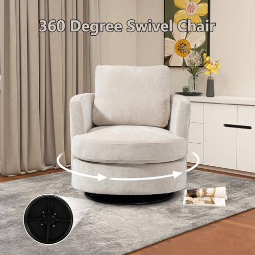 ODUWA Swivel Barrel Chair Set of 2