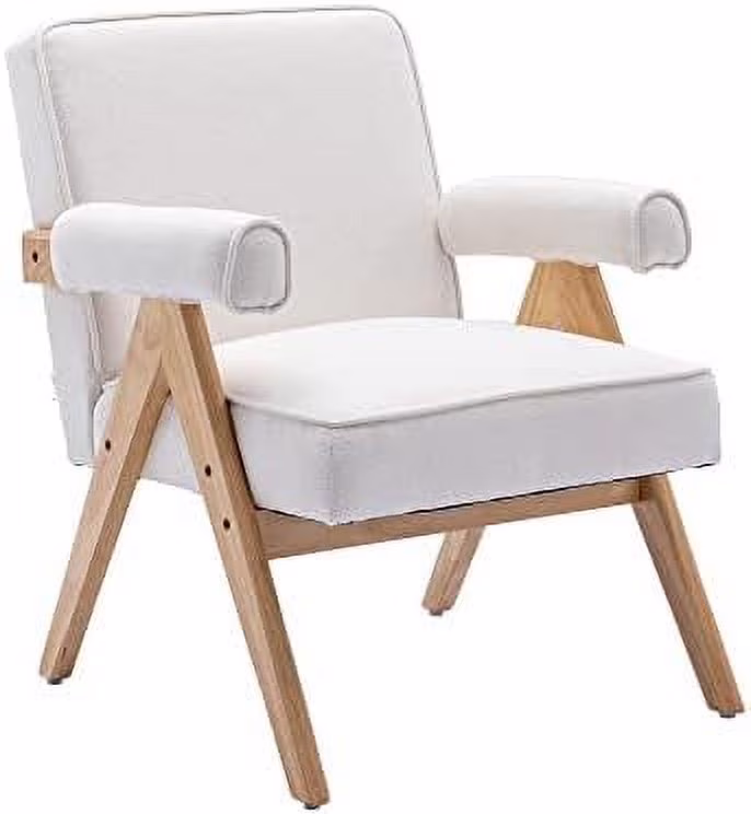 YZboomLife LIFEISLE Accent Chairs Living Room Set  Comfy Armchair Bedroom Lounge Recliner  Wide Club Sofa with Acrylic Legs  Velvet Upholstered
