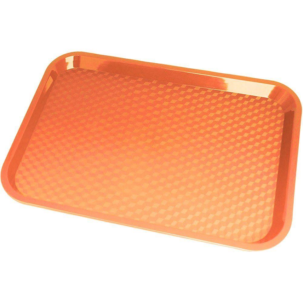 Cambro 1014FF166 Plastic Fast Food Tray - Orange - 13-9/16x22 x 10-7/16x22