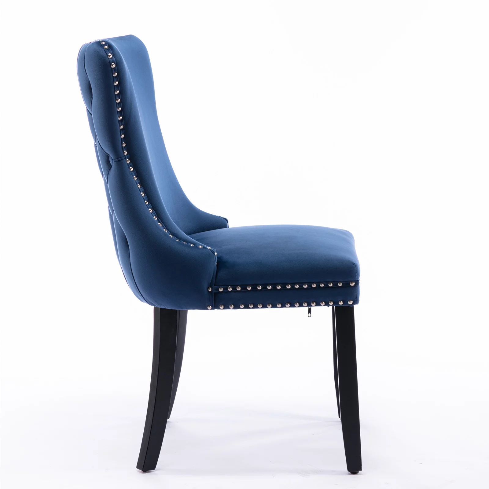 SYNGAR Velvet Dining Chairs Set of 2, Upholstered Wing Back Dining Chair with Handcrafted Button Tufted, Nailhead Trim