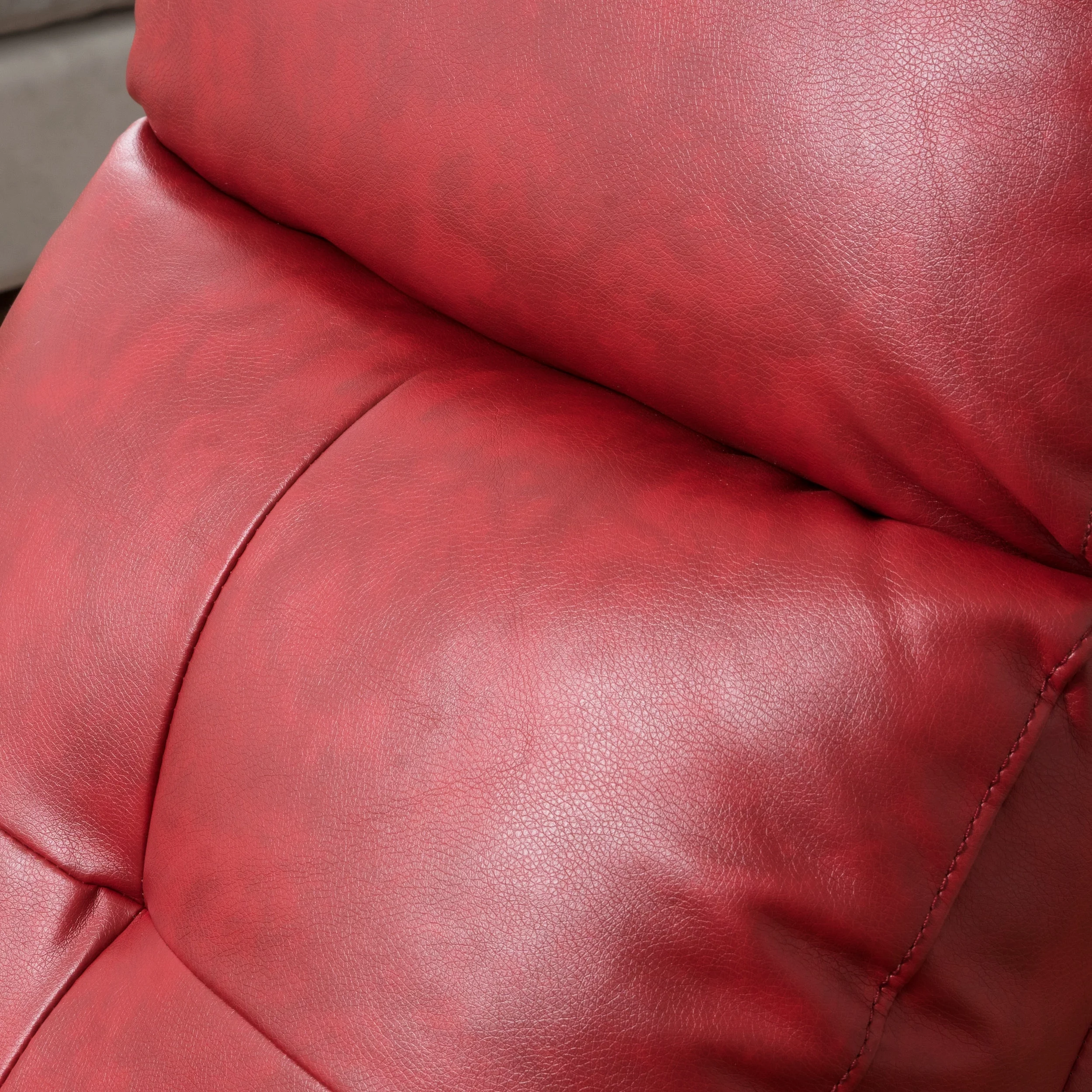 GDF Studio Alysha Contemporary Faux Leather Recliner, Red