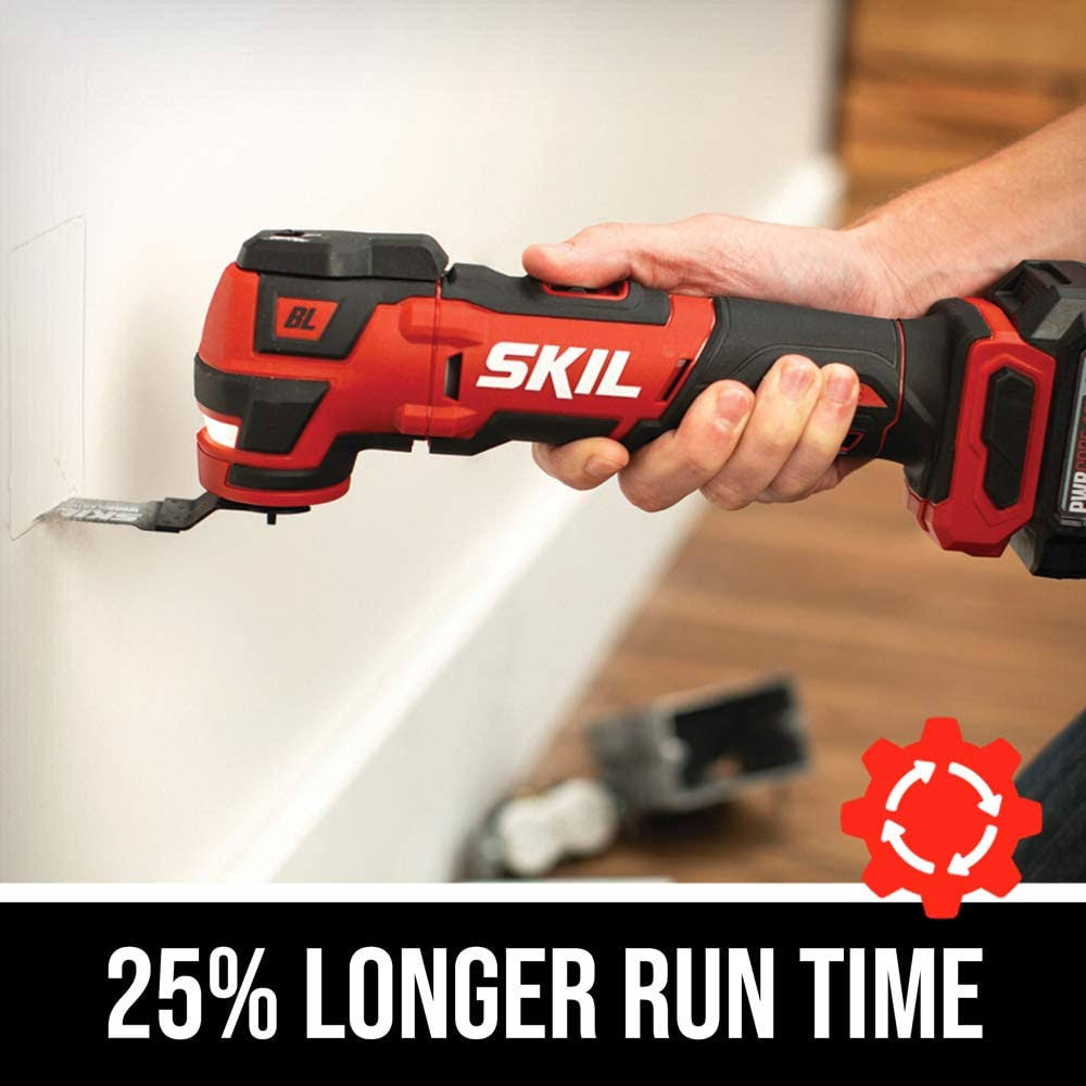 Skil PWRCore 12 Brushless 12V Oscillating Multitool, Includes 2.0Ah Lithium Battery and PWRJump Charger - OS592702