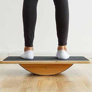 StrongTek Professional Wooden Balance Board Rocker Board Wood Standing Desk Accessory - Sports Supplies Online Store
