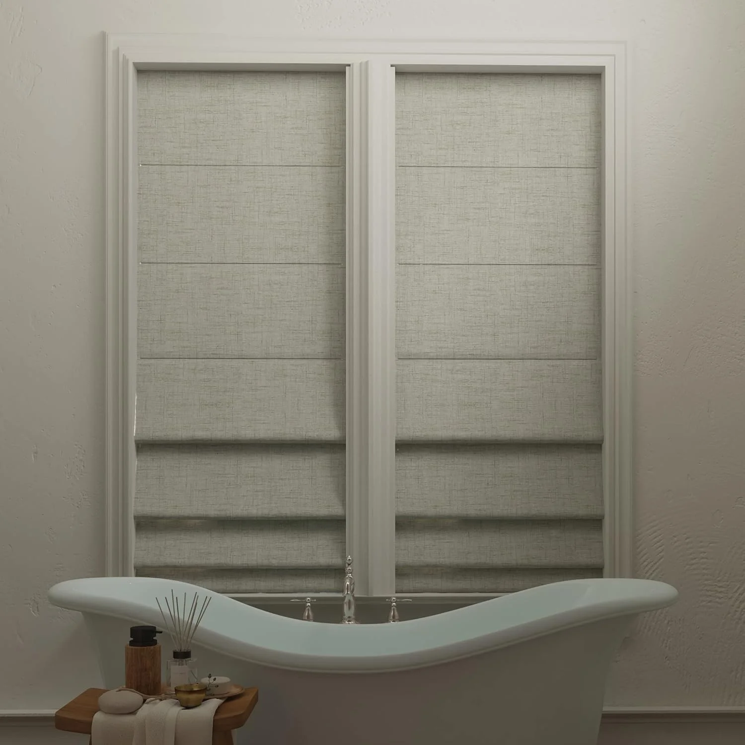 Seraphina Textured Total Blackout Cordless Shade, 39" X 64", Sage Green