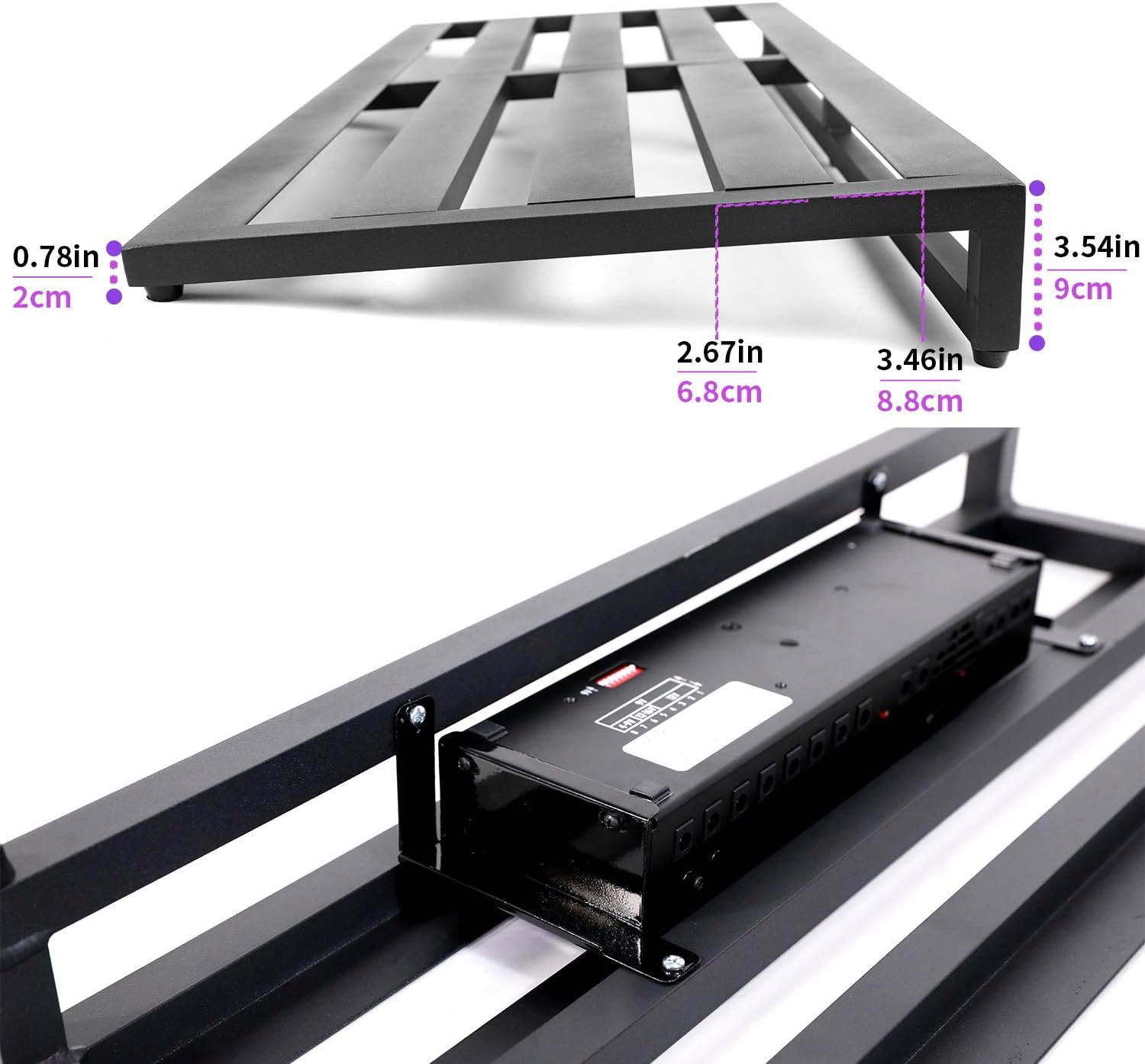 Ghost Fire Guitar Pedal Board Aluminum Alloy Effect Pedalboard with Carry Bag,V series (V-BABY MAX（Deluxe Edition）)
