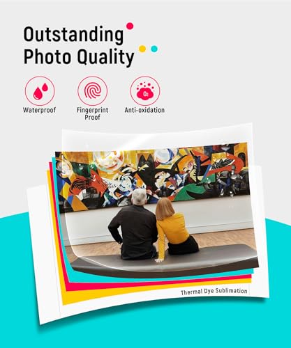 Liene 4x6'' Photo Printer, Phone Printer 100 Sheets & 3 Cartridges, Full-Color Photo, Portable Instant Photo Printer for iPhone Android