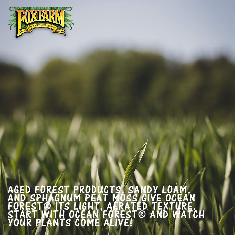 Fox Farm Ocean Forest Potting Soil Organic Plant Fertilizer for Garden Plants Indoor and Outdoor - Plant Soil - 38.5 Quart (1.5 cu ft).