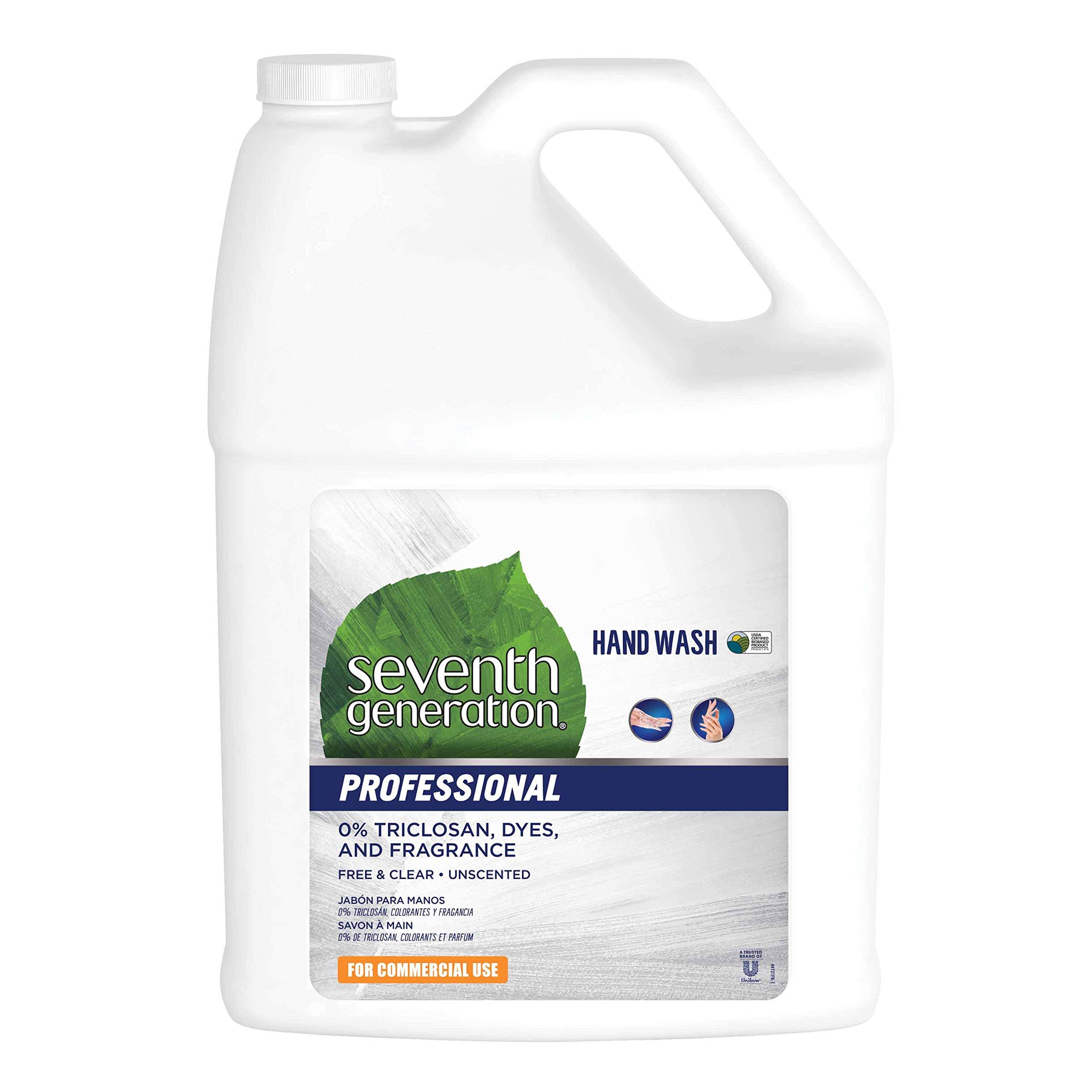 Seventh Generation Professional Hand Wash, Free and Clear, 1 gal, 2/Carton 44731CT