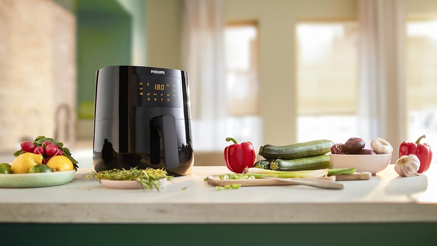 PHILIPS 3000 Series Air Fryer Essential Compact with Rapid Air Technology, 13-in-1 Cooking Functions to Fry, Bake, Grill