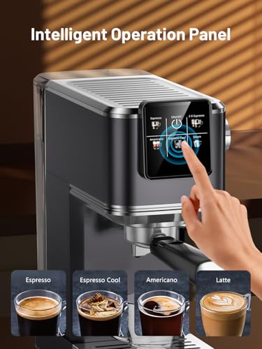 20Bar Espresso Machine with Rapid Cold Brew, Hot & Iced Coffee Machine, Espresso Maker with Milk Frother Steam Wand