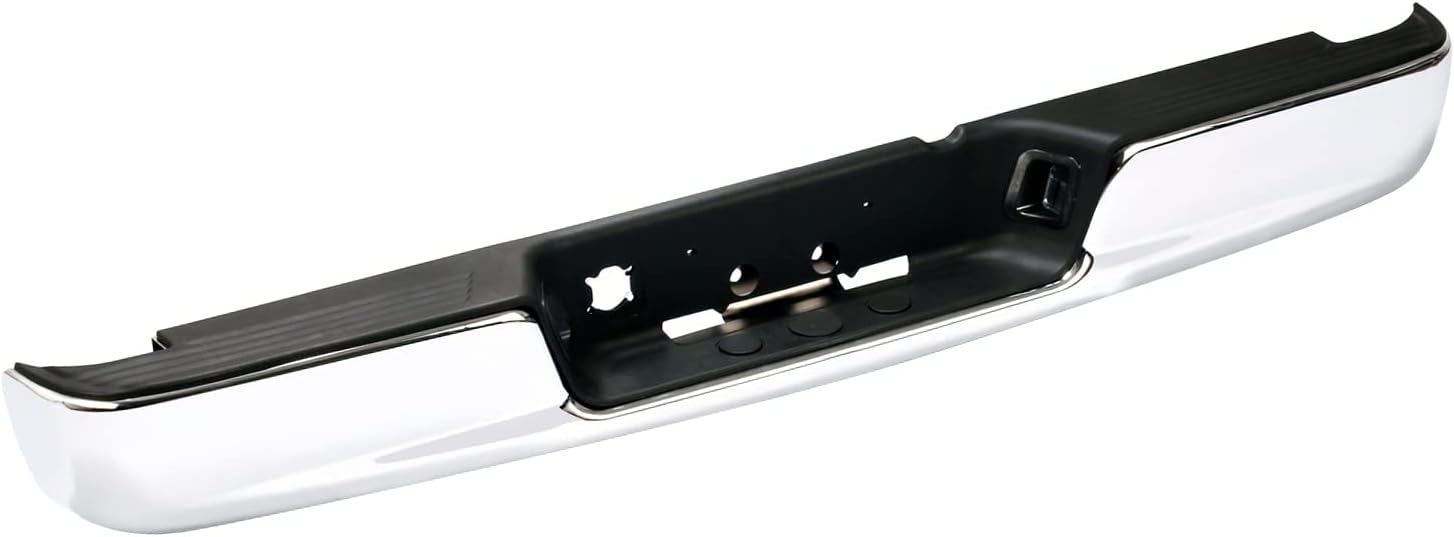 CarPartsDepot Rear Chrome Step Bumper Face Bar Assembly Compatible For Dodge Ram 1500 2500 3500 Standard Crew Extended Cab & Chassis Pickup 2002-2009
