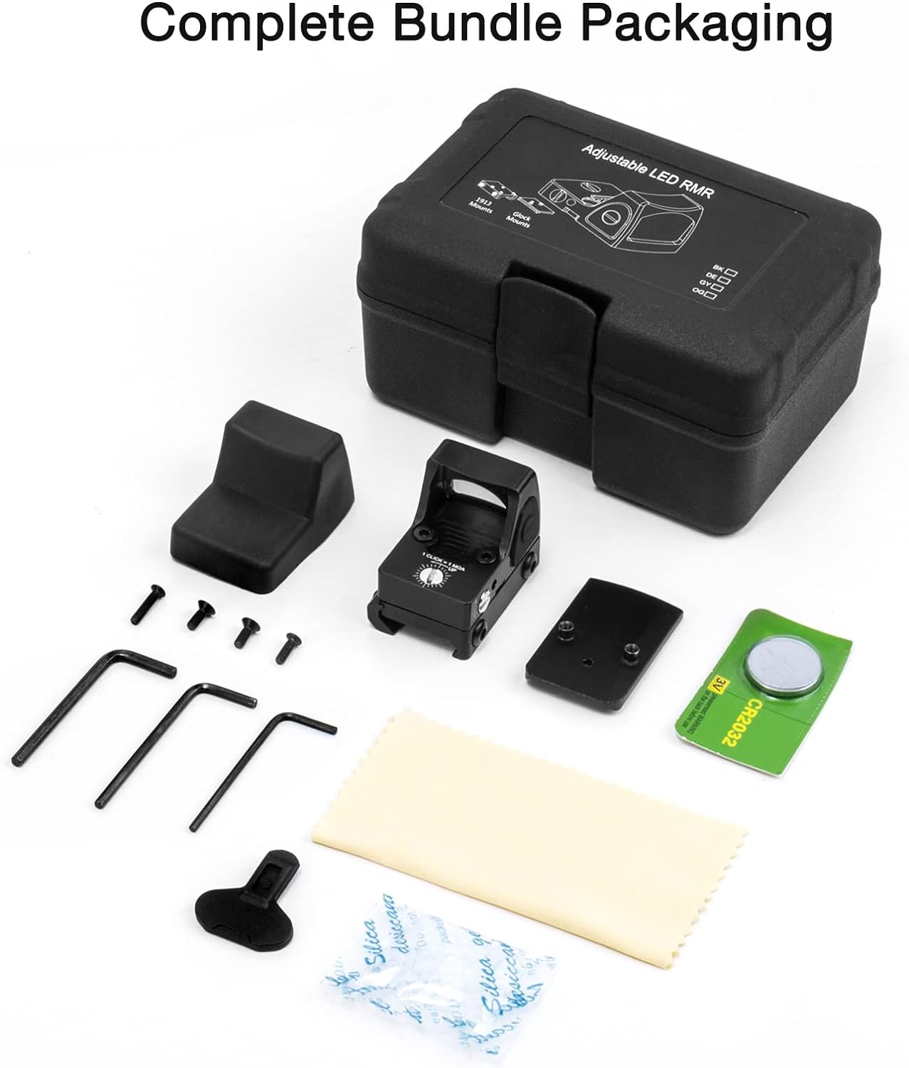 Tactical RMR Red Dot Sight, 20mm Red Dot Sight 3.25 MOA Pistol Scope Adjustable Reflex Sight for Picatinny Weaver or Gl0CK Rail Mount