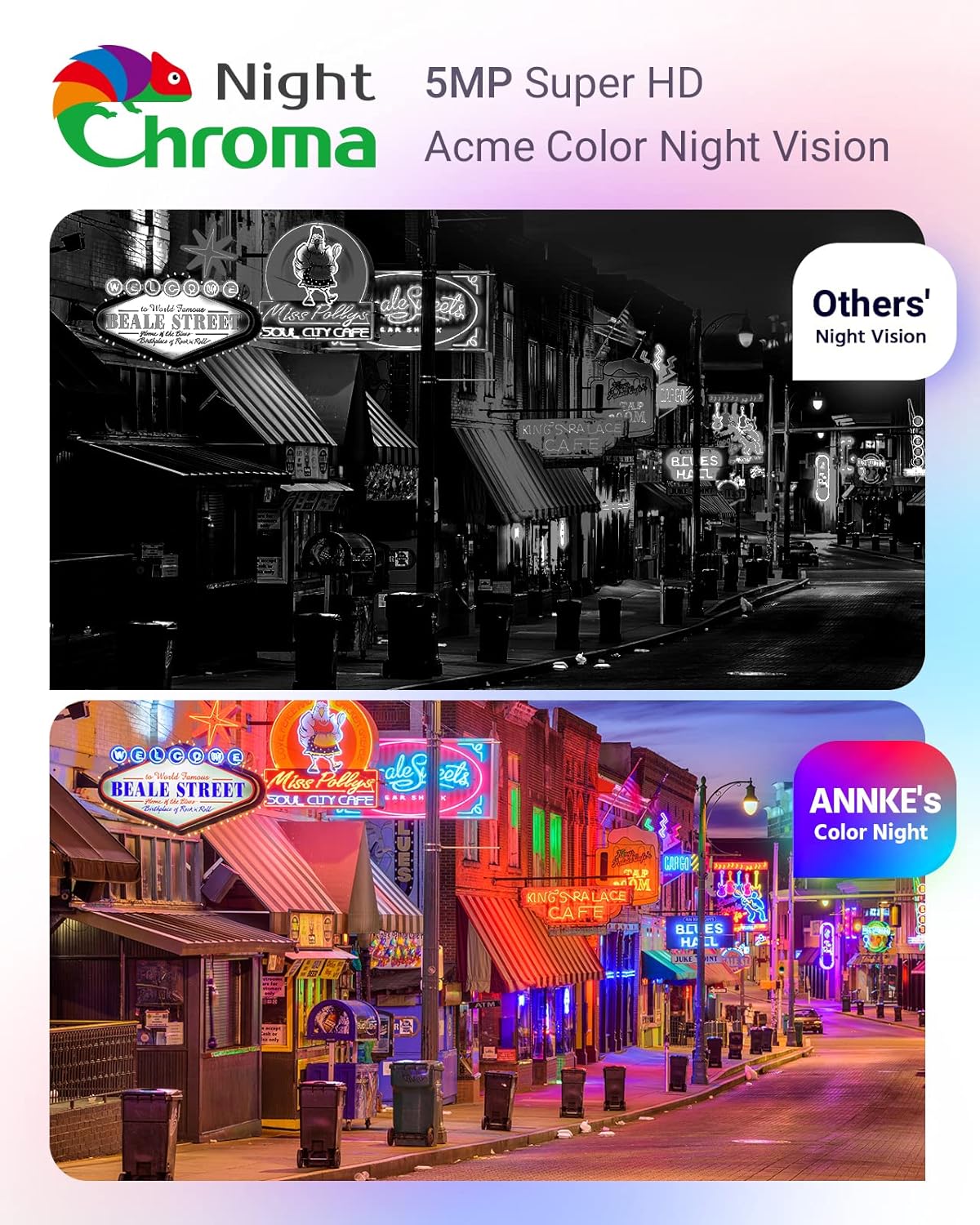ANNKE NAK500 5MP Acme Full Color Night Vision 0.0005 Lux Security Camera System with 2TB HDD