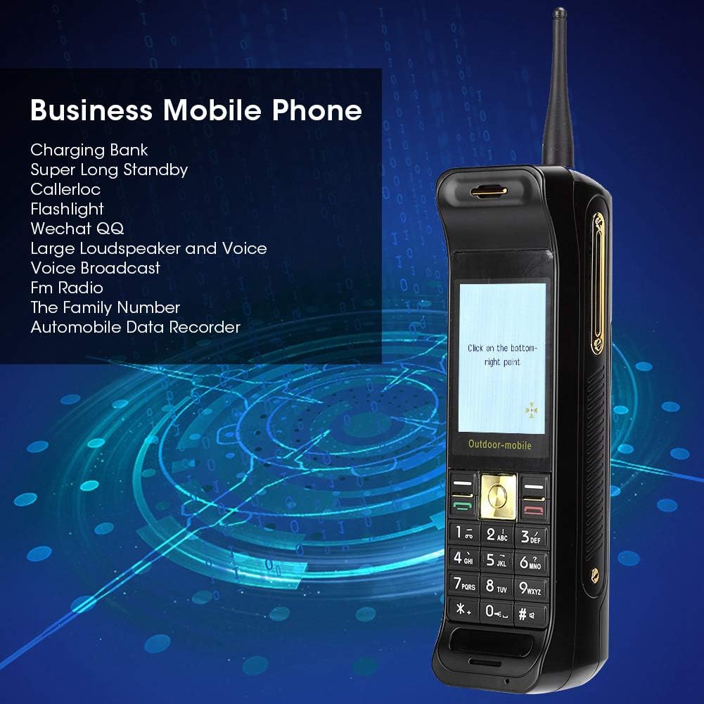 2.2'' Business Mobile Phone, Dual Card Classic Retro Mobile Phone, Power Bank Phone with Quad Frequency 850MHZ 900MHZ 1800MHZ 1900MHZ (Black)