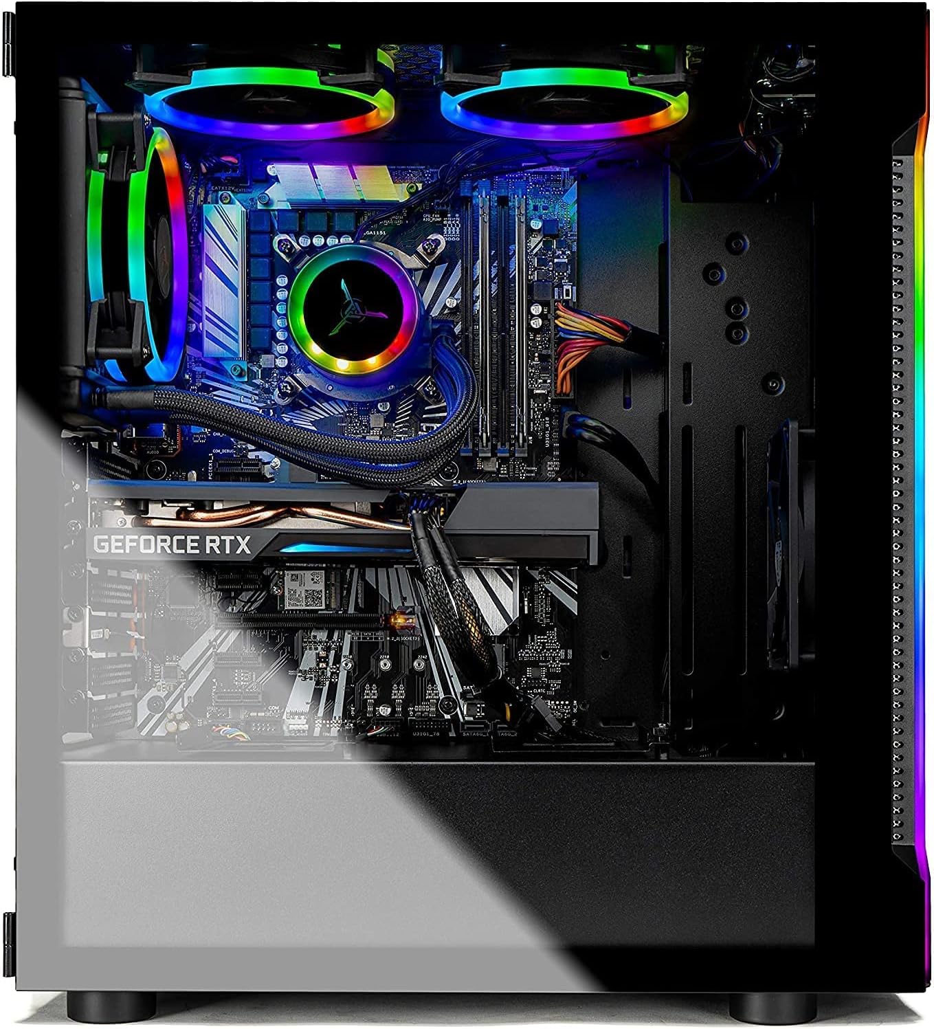 Skytech Gaming Shadow Gaming PC Desktop – Intel Core i7 11700F 2.5 GHz, RTX 3070, 1TB NVME SSD, 16G DDR4 3200, 600W Gold PSU, 240mm AIO, AC Wi-Fi