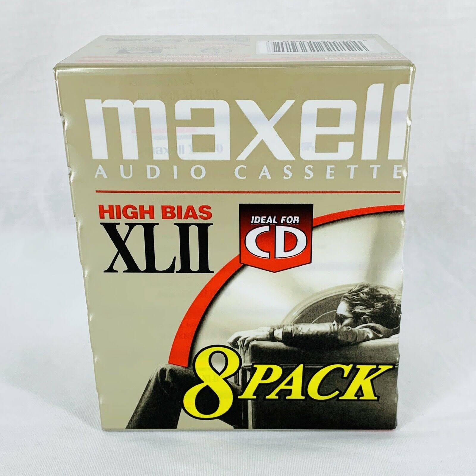 Maxell XLII Audio Cassettes - 8 Pack -90 Minute- High Bias
