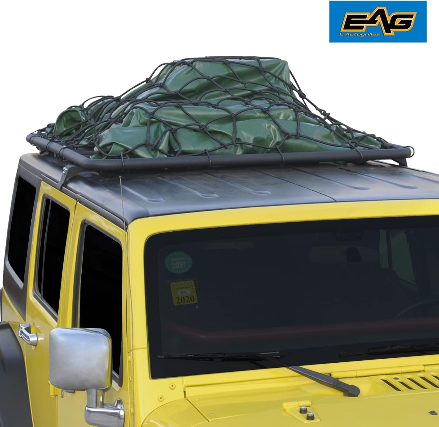 EAG Flat Roof Rack Compatible with 2007-2018 Wrangler JK 2 Door and 4 Door