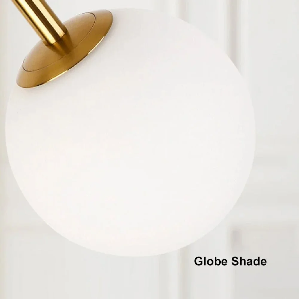 Homary 60" Modern Arc Floor Lamp with Shelf in Gold with Glass Shade & Marble Base for Living room Bedroom and Game Room