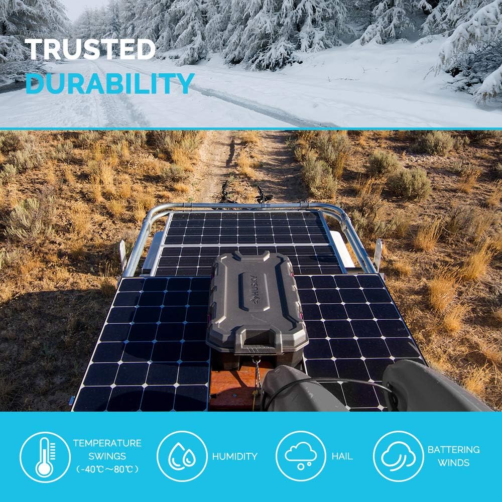 Renogy Solar Panel 100 Watt 12 Volt Eclipse Monocrystalline High-Efficiency Module PV Power for Battery Charging, Boat, Caravan