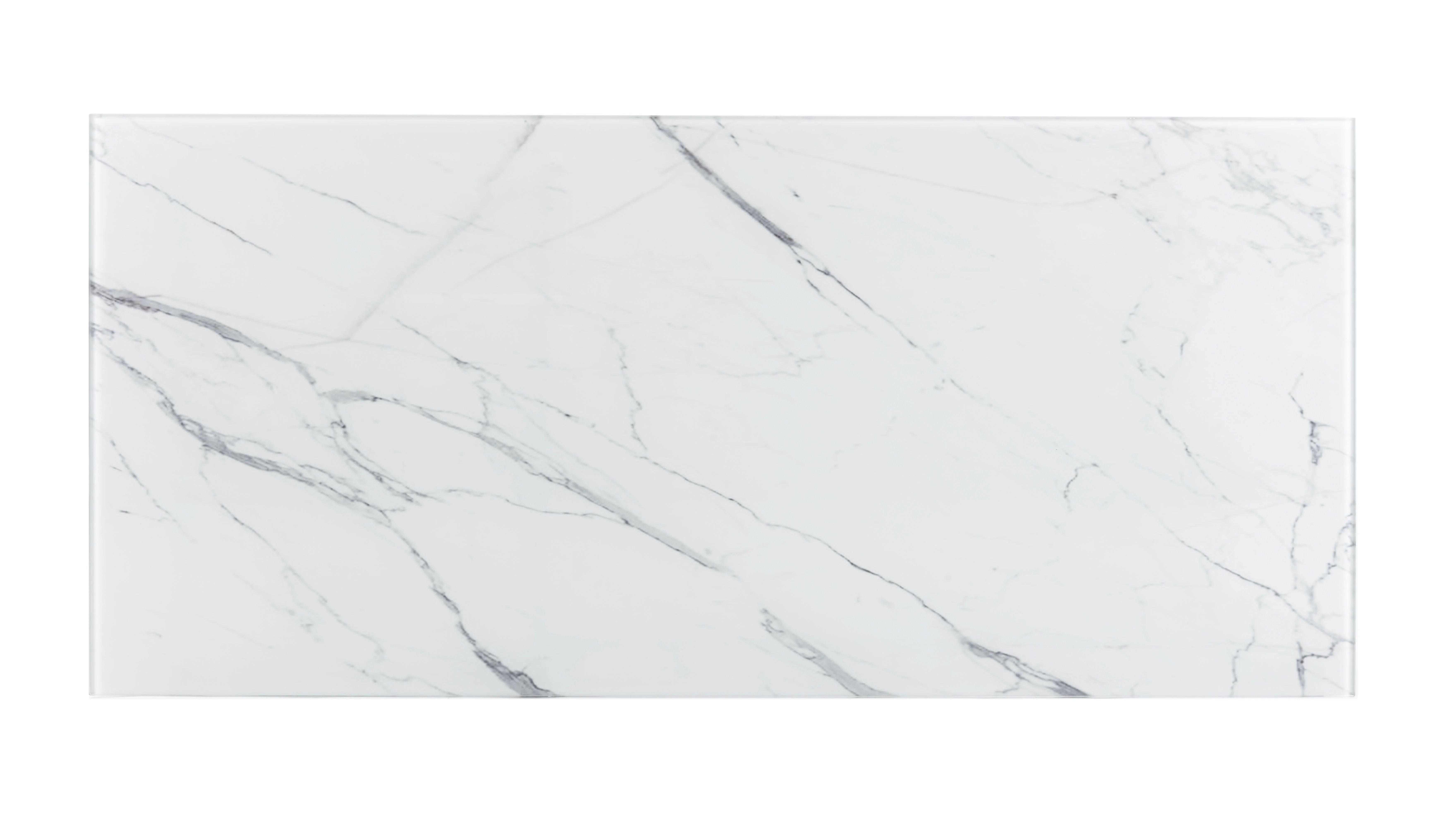 SAFAVIEH xyla White Marble Glass/Black Writing Desk (47.2 in. W x 21.7 in. D x 29.5 in. H)