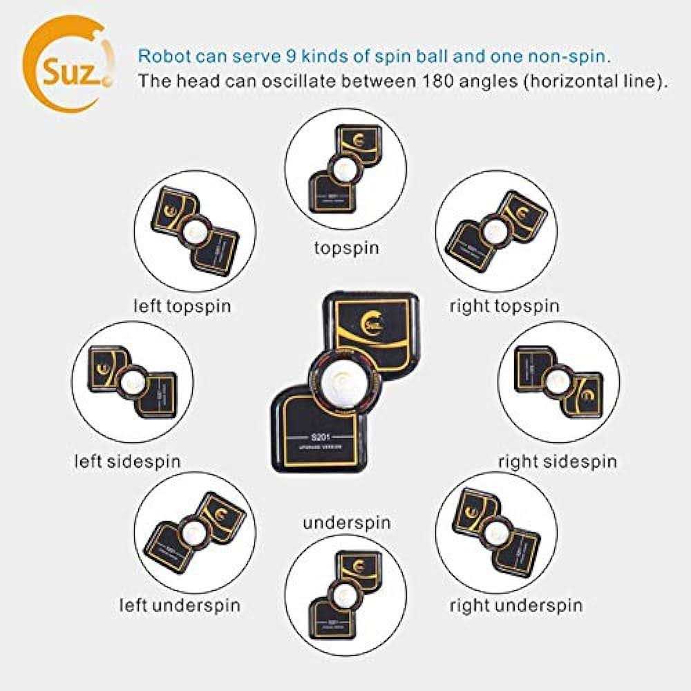 Suz Table Tennis Robot With Net Ping Pong Ball Machine S201 Automatic Table Tennis Machine For Training With 40mm+ Table Tennis Balls