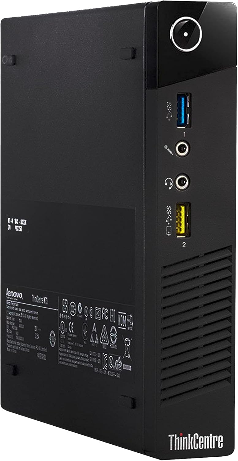 Lenovo ThinkCentre M73 Tiny Intel Core i3 4th Gen 2.9GHz Desktop, 8GB RAM, 256GB SSD, MTG New 22 Inch LED Monitor, RGB Speaker and Keyboard Mouse
