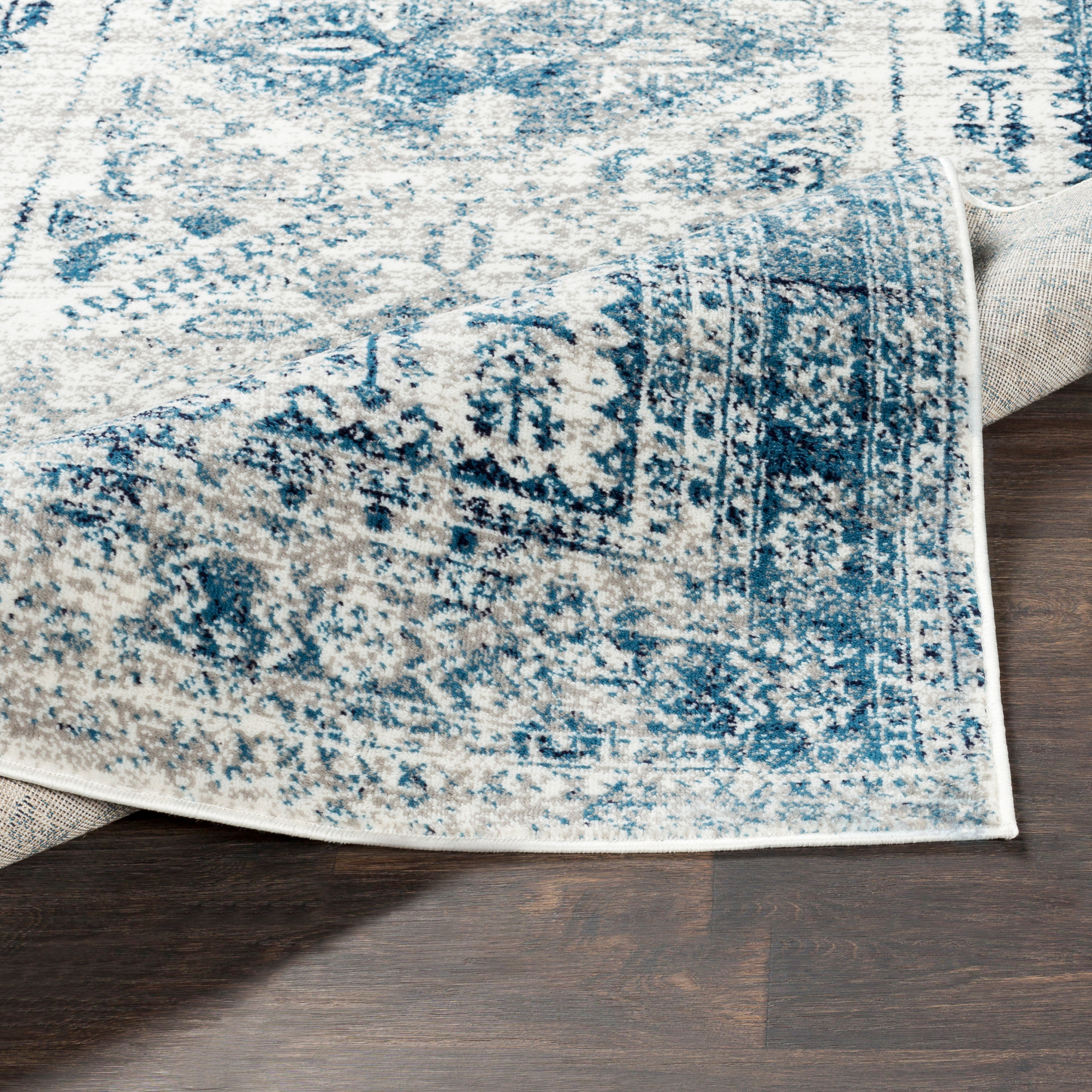 Artistic Weavers Monte Carlo Medallion Area Rug, Blue/White, 7'10" X 10'3"