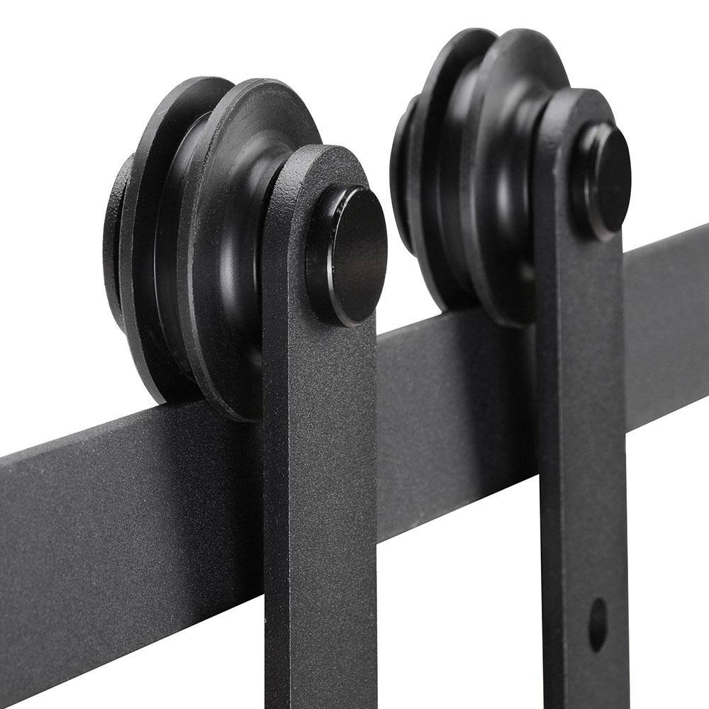 5 ft. Mini Sliding Double Barn Door Hardware Roller Track Kit Cabinet Closet