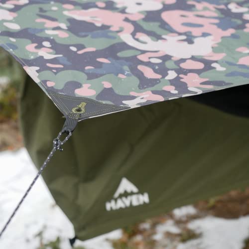Haven Tents Lay Flat Hammock Tent - Waterproof Tent & Camping Hammock with Mosquito Net - Includes Insulated Pad and Rainfly - Haven Tent, Haven XL