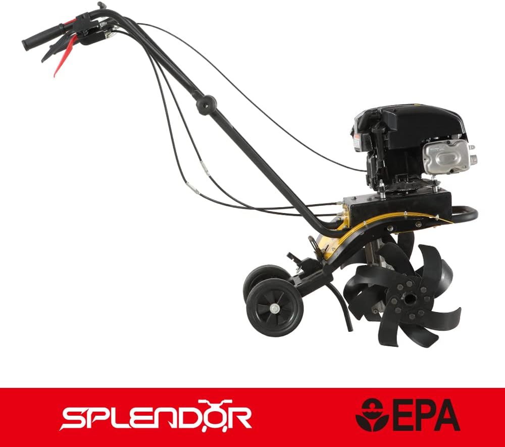 SPLENDOR Gas Powered Tiller 163CC Original B&S 725 Series Engine Model 104M