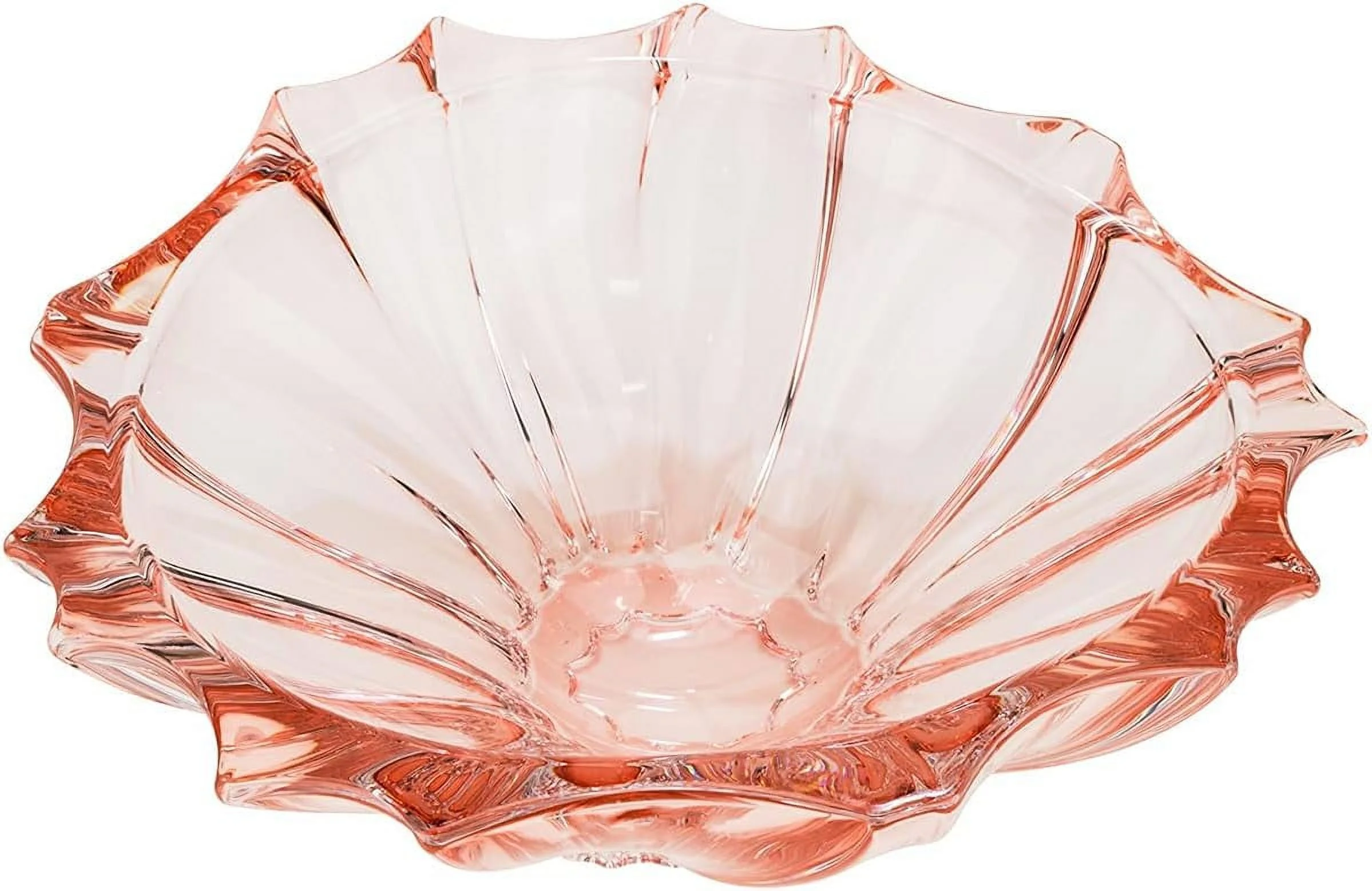 Plantica Collection Modern Crystal Hand-Crafted Decorative Bowl - 13 Inch Bowl,