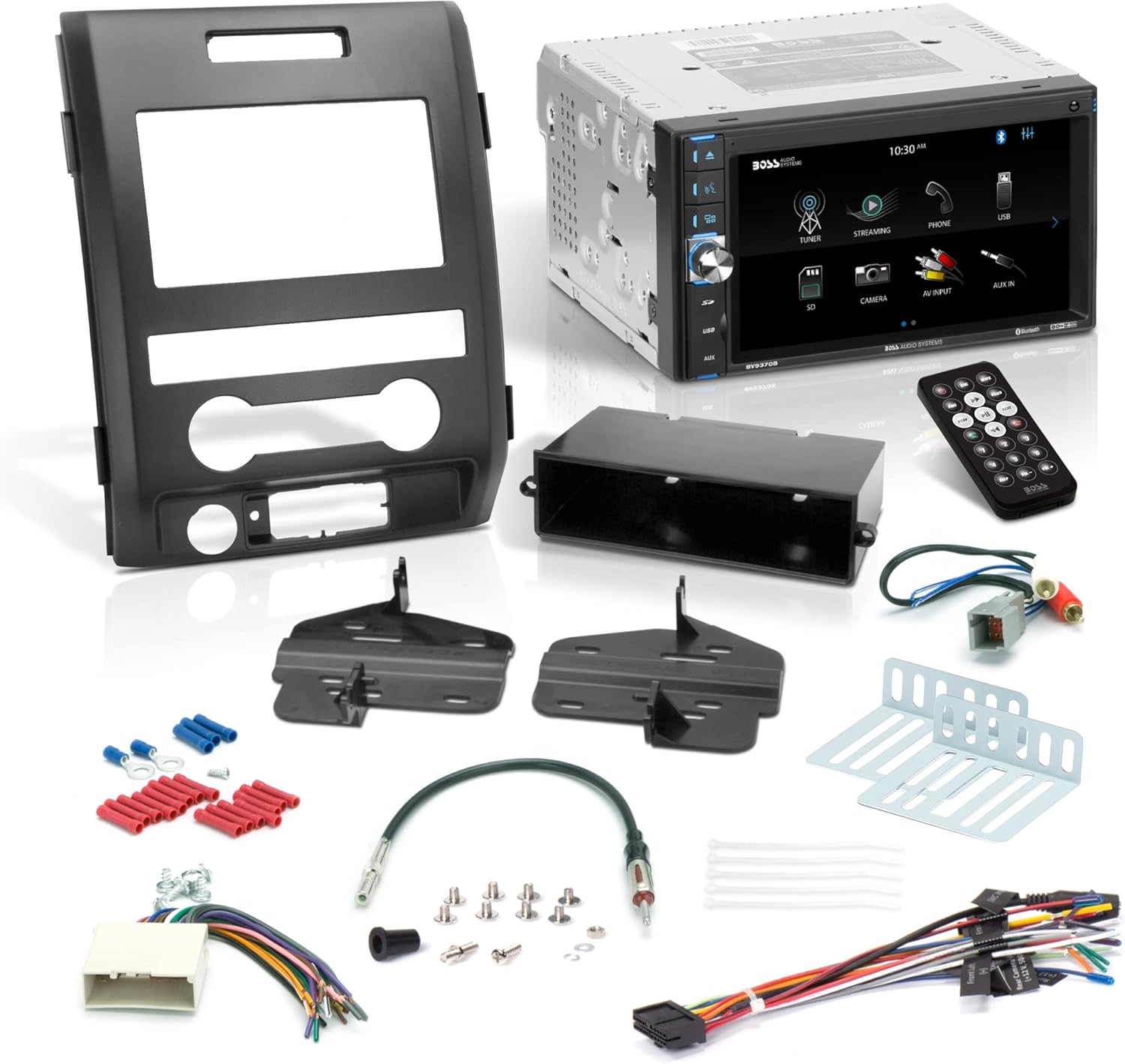 BOSS Audio Systems BV9370B Car Stereo + Install Kit - Double Din, Bluetooth Audio/Hands-Free Calling, 6.5 Inch Touchscreen LCD Monitor, MP3 Player