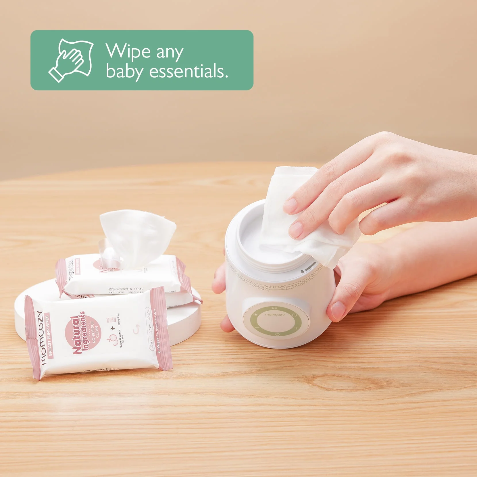 Momcozy Baby Bottle Warmer, 6-in-1 Baby Milk Warmer with Smart Temperature Control, Breastmilk Warmer, Fast Baby Food Heater, Steam Sterilizer