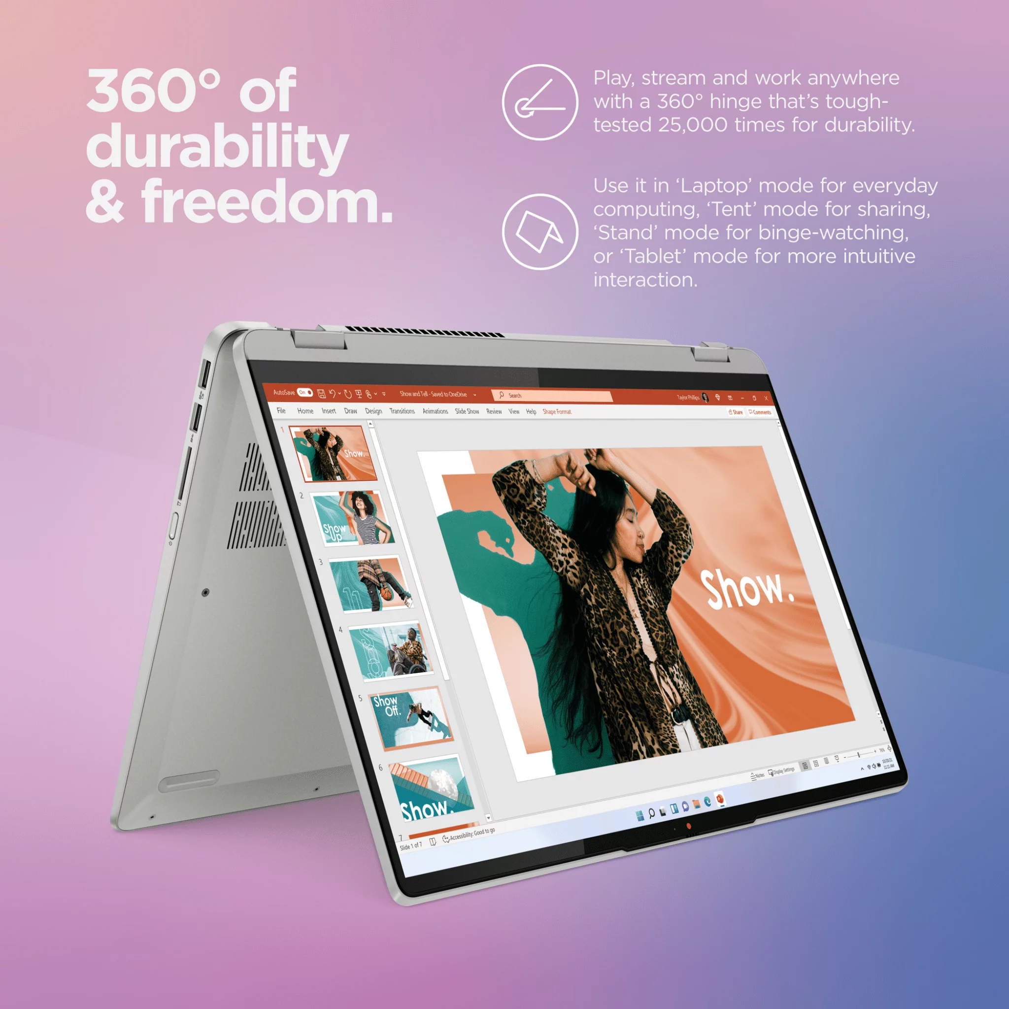 Lenovo Ideapad Flex 5i 16" WUXGA IPS Touchscreen Laptop, Intel Core i7-1255U, 8GB RAM, 512GB SSD, Windows 11 Home, Cloud Grey, 82R80022US